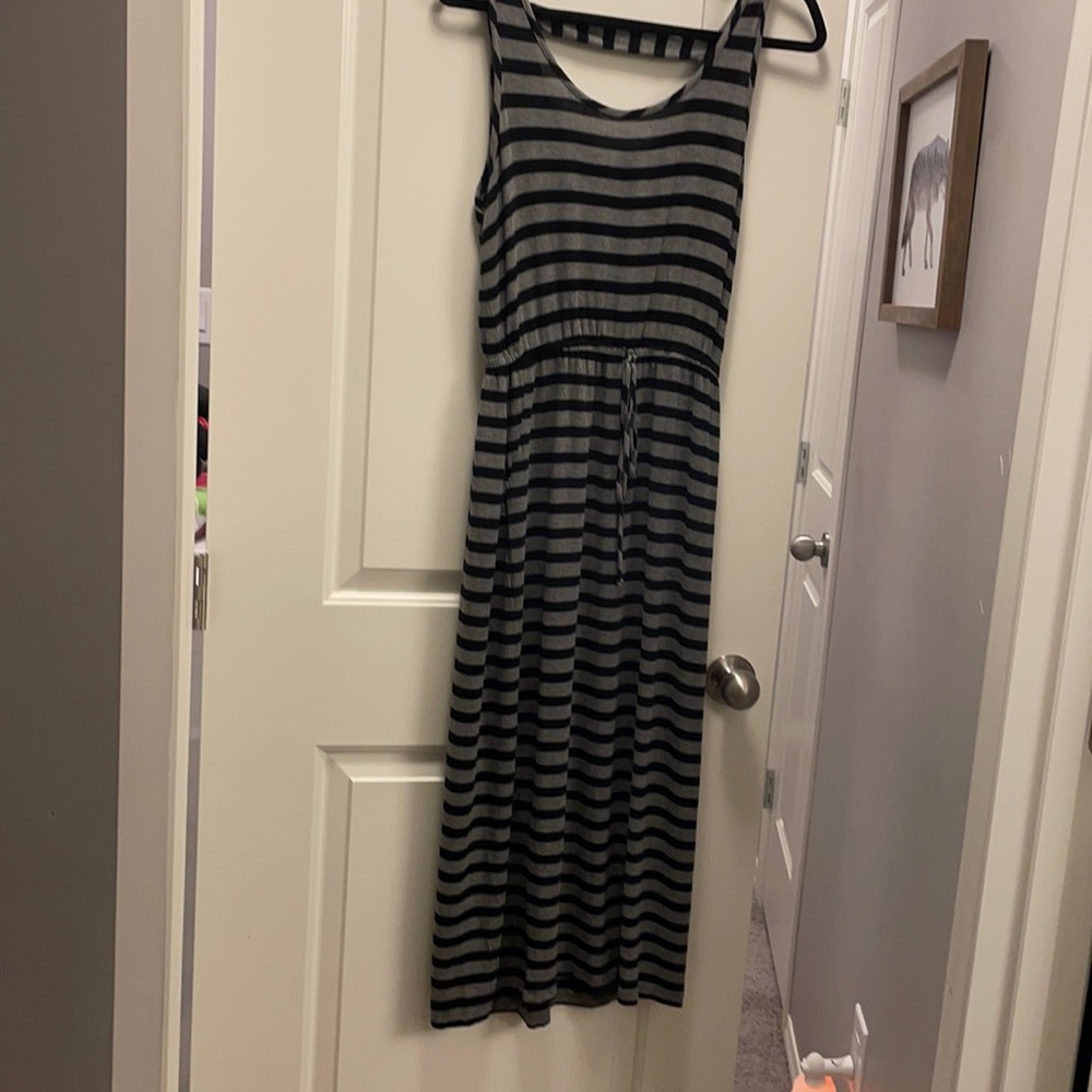 Black and white dress .
